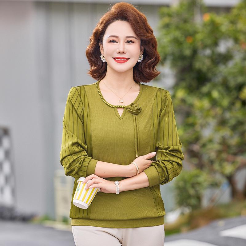 

Spring Knit Cardigan for Middle-aged Moms - Layered Top for Spring/Autumn 4XL (recommended 67.5-72.5 kg) зелений