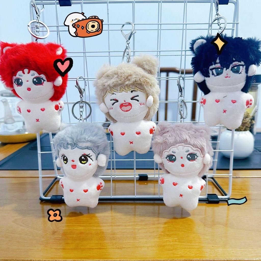 Mini Plush Toy Claw Machine Keychain Charms