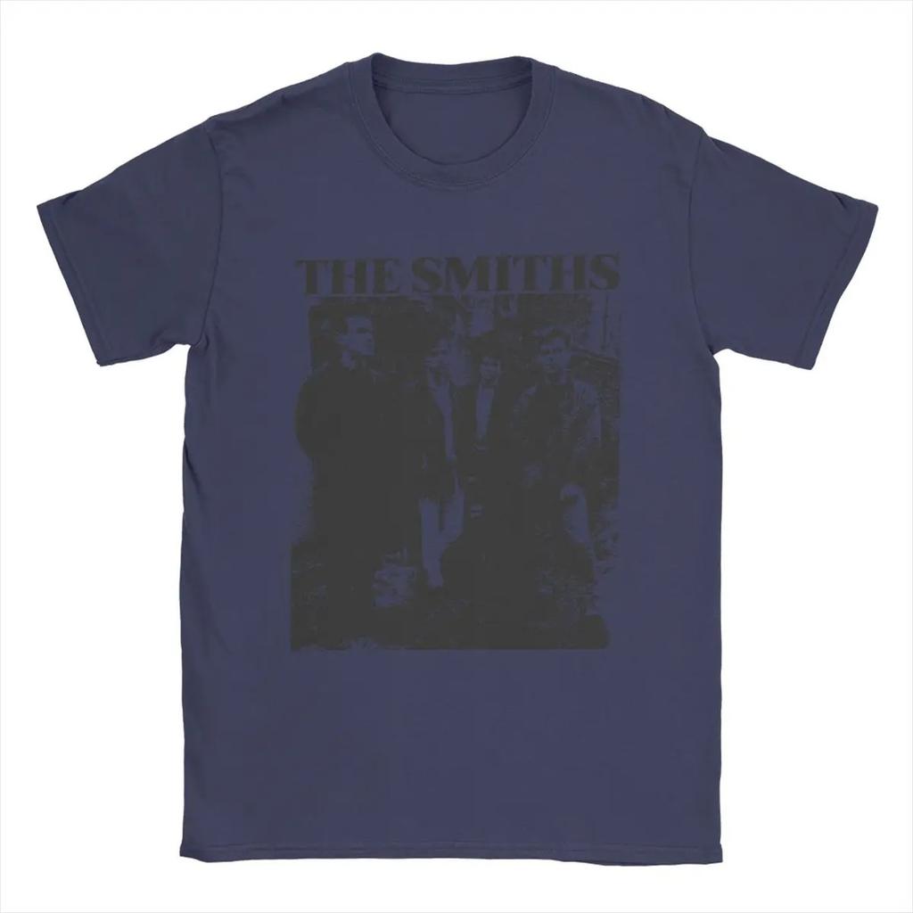 The Smiths Vintage Pencil Drawing Style TShirt for Men Music Casual Pure Cotton Tee Shirt Oversized High Quality Soft Tee Top