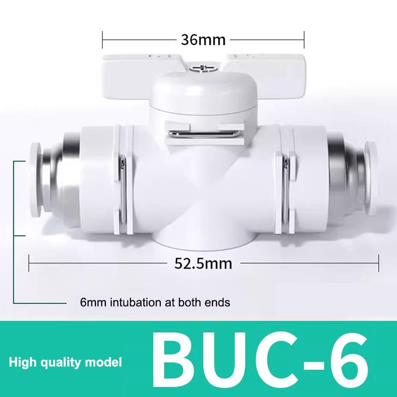 BUC Series Pneumatic Manual Valve Leak Proof Sealing Quick Connect Fitting for Industrial Air Line Plumbing System
