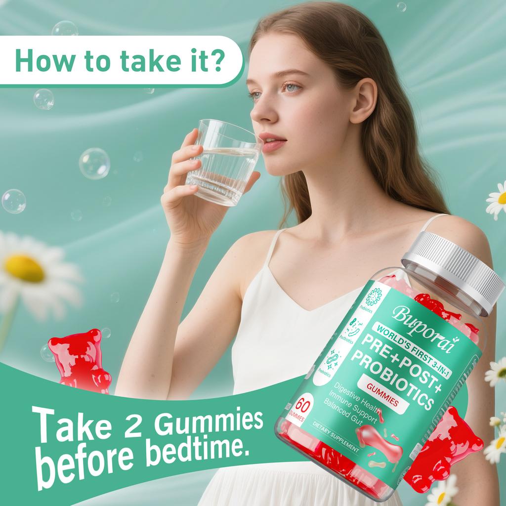 Synbiotics, Rich In Prebiotics and Probiotics, Containing Lactobacillus and Bifidobacteria, Promote Gut Health and Relieve Bloating.