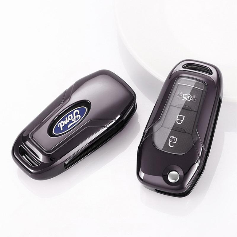 Custom Soft Silicone Car Key Cover for Ford Mondeo and Focus - Enhanced Vehicle Key Protection
