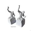 2 Pieces Muscular Male Figurine Sculptural Decorative Matte Home Decor for Desktop Display