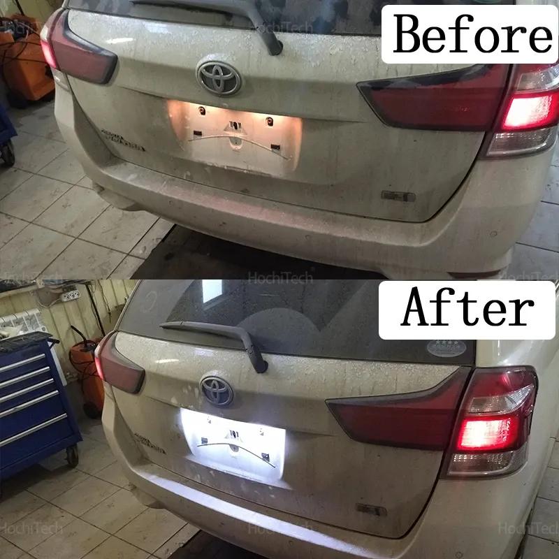 For Toyota Yaris/Vitz Camry Corolla Prius C Ractis Verso S 1 year warranty Durable LED White Canbus Rear License Plate Tag Light