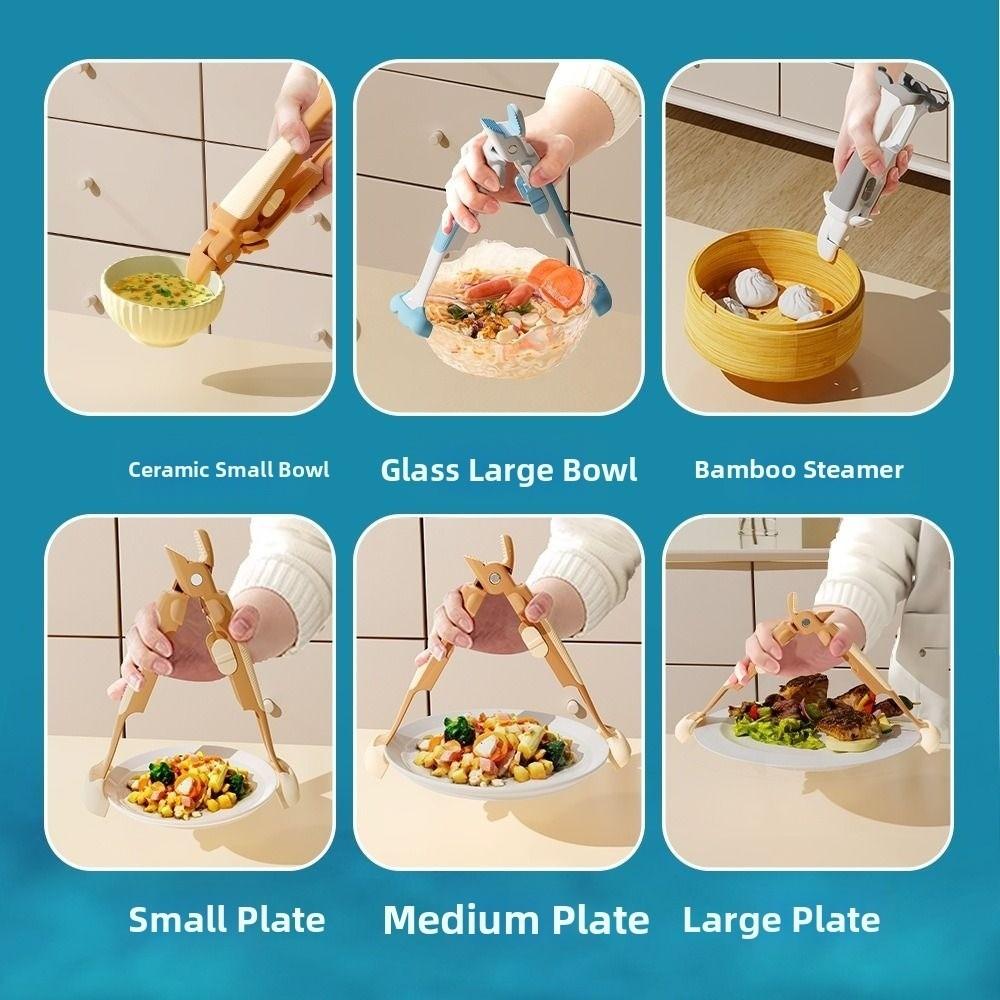 Non-Slip Anti-hot Bowl Plate Clips Whale Shape Hot Bowl Gripper  for Dish Plate Steamer