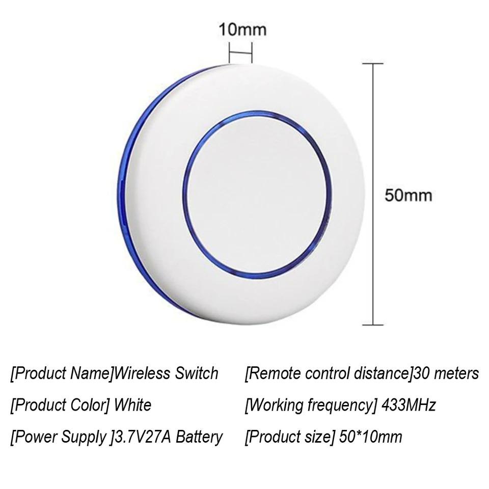 Wireless Smart Remote Light Switch: No Wiring, Easy Charging, Intelligent Control for Home or Dorm USB Rechargeable Lazy Remote Control Switchs Button