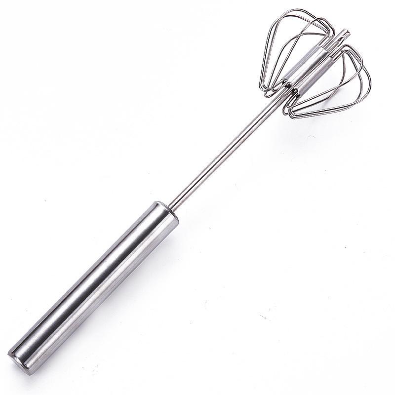 Stainless Steel Semi-Automatic Egg Beater and Whisk for Baking