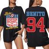 Benito Bowl Halftime 94 Football Puerto Rico Boricua Debi Tirar Mas Fotos Men's and Women's Gothic High-quality T-shirt