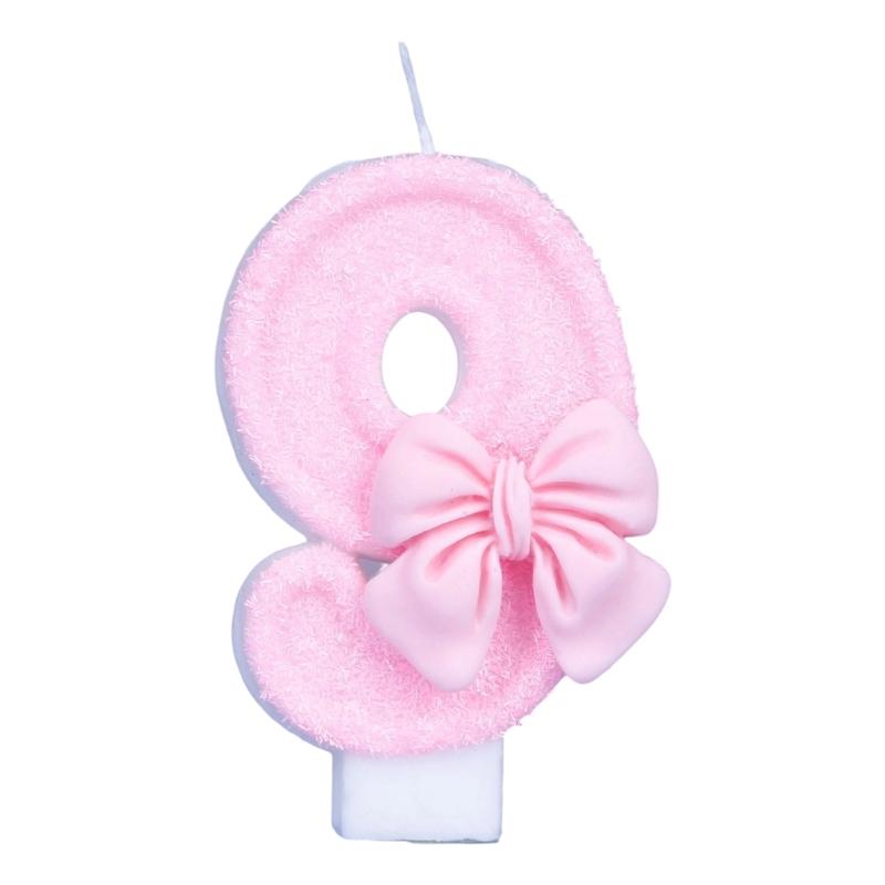 

Рожева Свічка на День Народження Декоративна Форма Стрічки Число Для Топперів на Торт Для Вечірки Безпечна Парафінова Декоративна Свічка