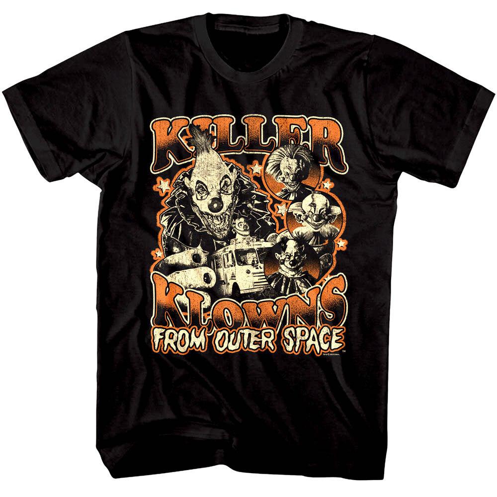Killer Klowns Orange Flavor Men T Shirt Clowns Collage Outer Space Sci-Fi S