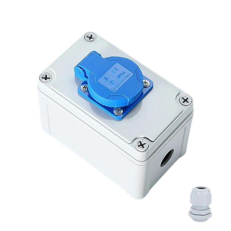 Strong 16A 3 Prongs Outdoor Waterproof Electrical Sockets Box Cover Strong Plastic Housing Upgrades for Garden Patioes