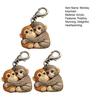 Little Monkey Pocket Hug Token Cute Monkey Holding Plush Toy Keychain with Card Inspirational Keepsake for Friends Family Emotional Support