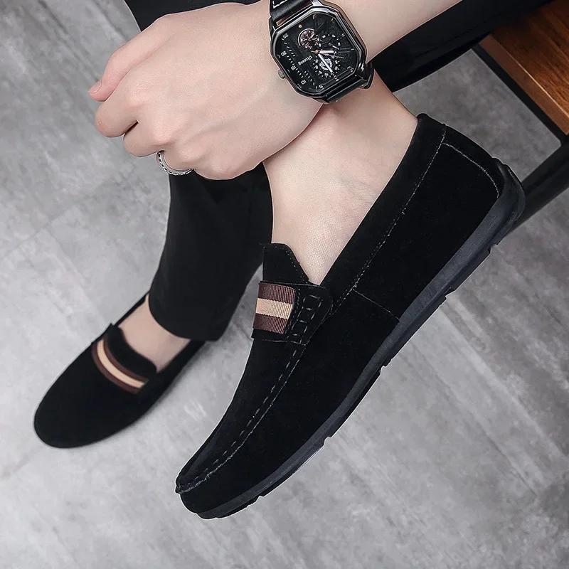 Shoes for Men  High Quality Leather Casual Loafers Shoes Moccasins Slip On Flats Man Driving Shoes Men's Chaussure Homme 2024