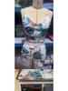 European and American Women's Summer Spaghetti Strap Slim-Fit Printed Shorts Set
