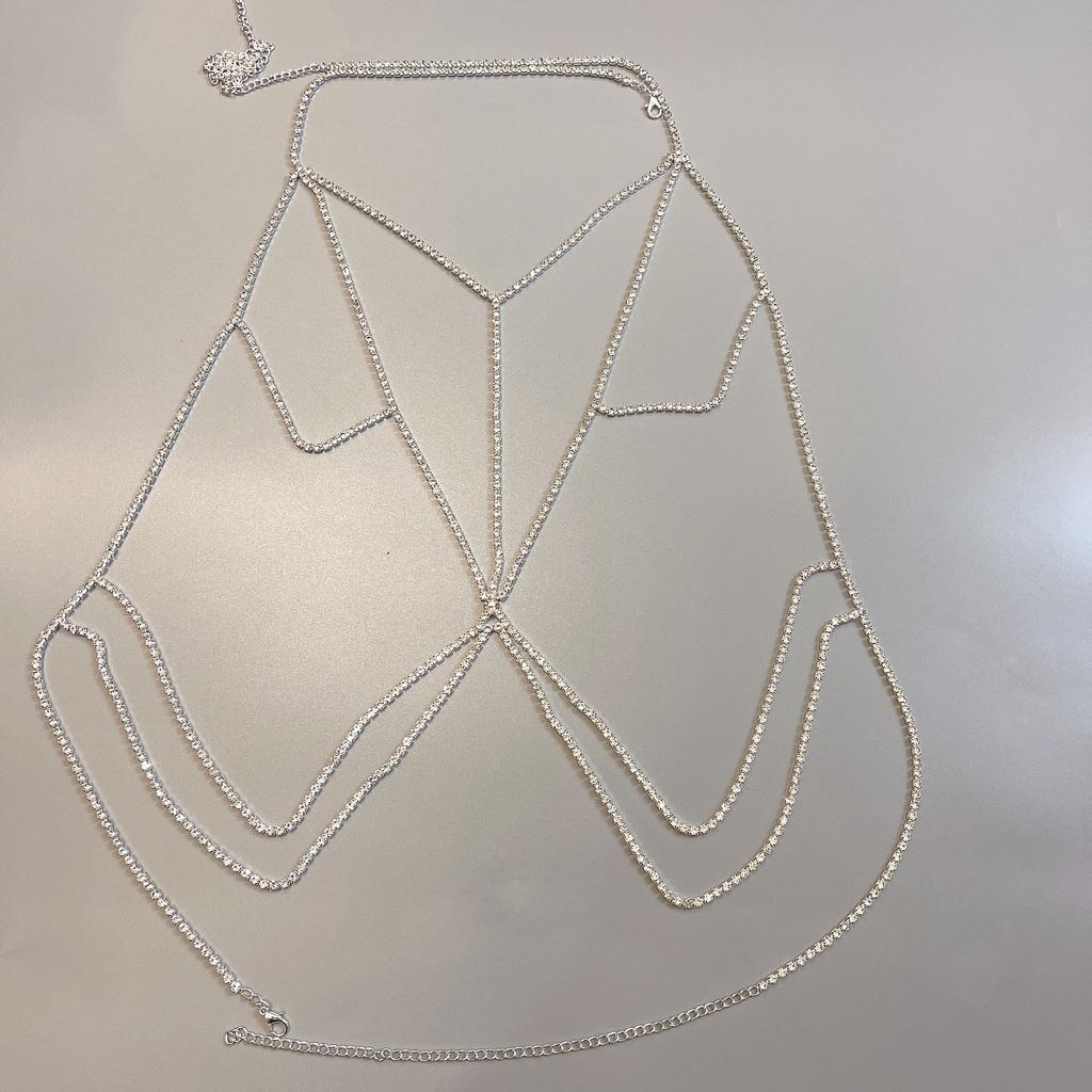European And American Fashion Jewelry Sexy New Rhinestone Claw Chain Bikini Chest Chain Body Chain