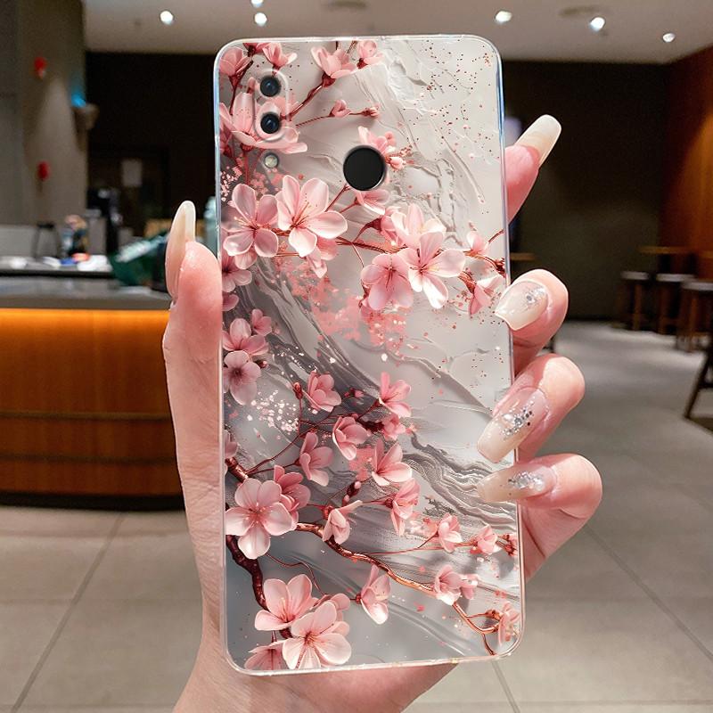 For Huawei Honor Play Case COR-L29 COR-L09 Clear Luxury Fashion Butterfly Flowers Soft TPU Silicone Cover Honor Play Phone Case