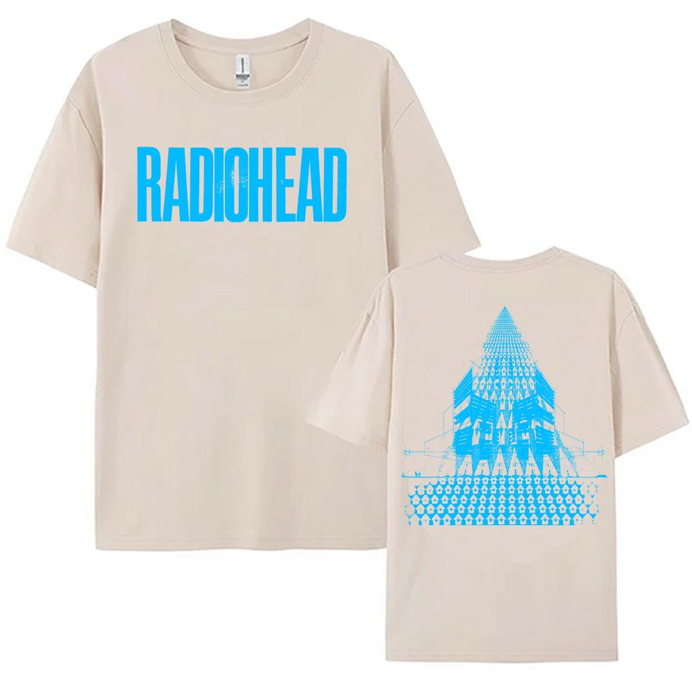 Rock Band Radiohead Tour 2025 Tshirts Cotton Fashion Short Sleeve Female T-shirt Casual O-neck Unisex Streetwear Printing Tees