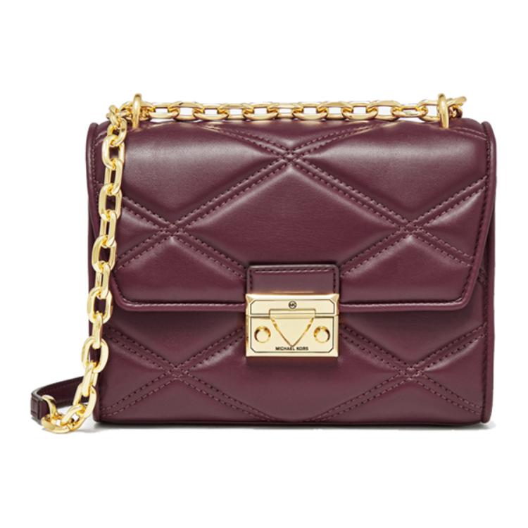 

Michael Kors MK Serena Commuter Business Chain Lock Envelope Crossbody Shoulder Bag Medium Women Bags Burgundy 35S2GNRL2U-505 Basic Set (Bag+Dust Bag)
