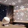Led Ocean/Snowflake Projector Light 360 Degree  Rotating Dynamic Night Light Rechargeable Usb Powered Ambient Lamp Decorative Lighting