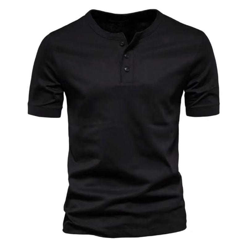 Men's Crew Neck Short Sleeve Men Casual Slim Sport Solid Color T-shirt Men