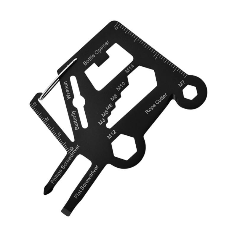 Multitool Card Survival Tool Card Includes Ruler Screwdriver Keychain For Emergency Survival Daily Use