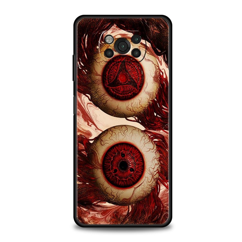 Spooky Scary Red Eye Phone Case Cover for Xiaomi Poco F7 Ultra F6 F5 F4 F3 X6 X5 X4 X3 NFC C51 C55 M4 GT 5G Soft TPU Shell Bags