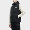 Fila Logo Print Solid Color Hooded Casual Down Vest Men Vest Black F11M349908FBK