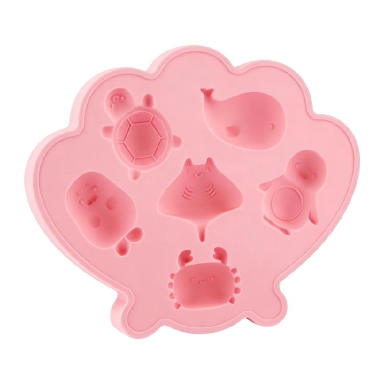 

Premium Silicone Ice Tray With Detailed Sea Animal Shape Easy To Use Ice Cubes Tray For Ice Cubes And Edible Crafts розовый