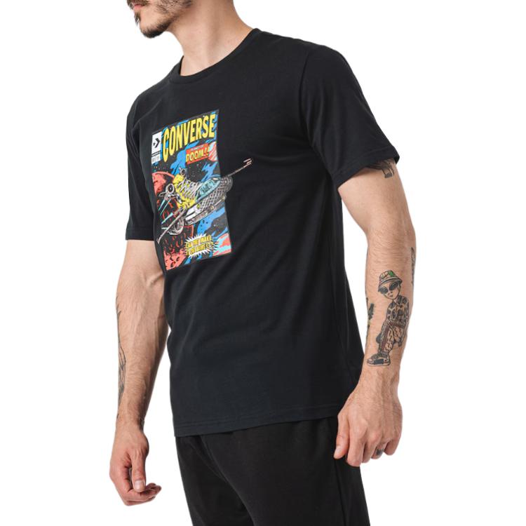 Converse Comic Cover Erkek Siyah T Shirt Men's Black 10026425-001