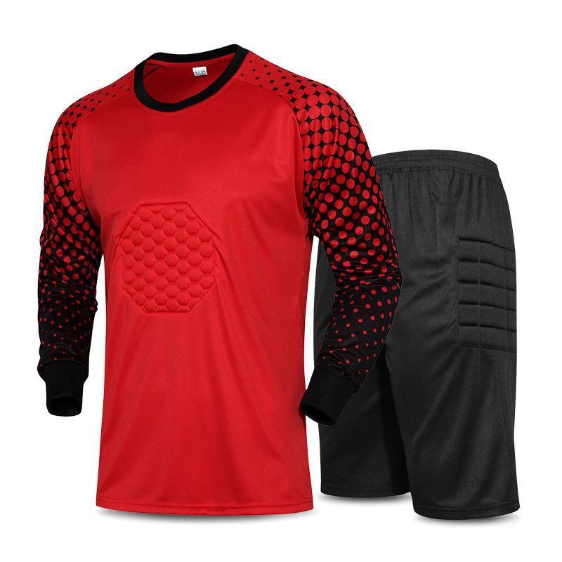Long Sleeve Padded Goalkeeper Jersey Set for Adults and Kids