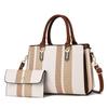 Stylish 2024 Womens Three Piece Woven Tote Bag Set Large Capacity Shoulder Handbag
