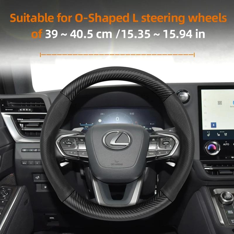 For Lexus Carbon Fiber Texture Perforated Leather Steering Wheel Cover Is 250 350 Rx 330 Nx Gs Es  Lx 570 Gx 460 Rx400h Ct200h