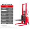 Erboli 2-Ton Manual Hydraulic Stacker with Integrated Flashlight CN Plug (adapter Included)