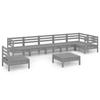 VidaXL Solid Pine Wood Garden Lounge Set 8 Pcs Patio Furniture Terrace Furniture Set Outdoor Furniture 3082744
