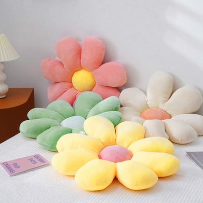 Daisy Pillow Flower Shaped Seat Cushion Plush Flower Throw Pillow  Cute Decorative Pillows Floor Cushions for Bedroom Sofa Chair