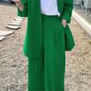 Korean Style 2025 Loose Casual Padded Shoulder Suit Jacket - Multiple Colors