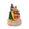 Cute Christmas House Ornaments Resin Miniature Figurine Sculptures House Statue Light  Festival