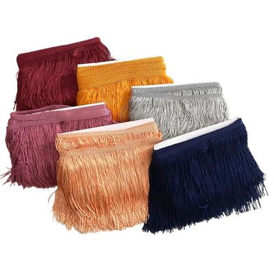 10 Yards 6 Inches Franje Trim Polyester Kwastjes Trim Ketting Kwastjes Lint Latijns Kostuum