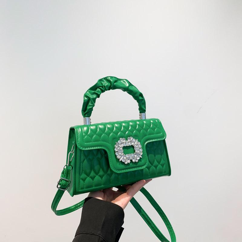 

2025 new casual fashion messenger bag shoulder bag tide this year popular bag beautiful personality simple small square bag зелёный