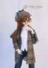 DD MDD Compatible to Deerstalker Hat British Glen Plaid Brown and Black Deerstalker Hat Detective Cosplay inch 40cm 60cm Doll BJD Doll other than the