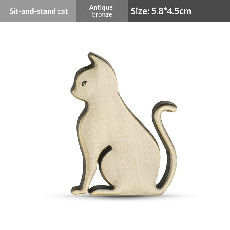 3D Metal Cat Car Emblem Personalized Creative Sticker Cute Auto Exterior Decor Covering Decal