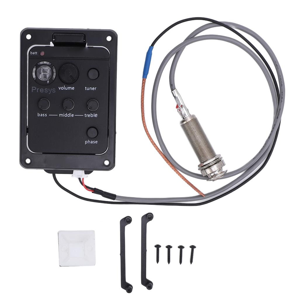 Gitarren-Vorverstärker Lautstärke Bass Mitten Höhen Phasenregler Eingebautes Stimmgerät Gitarren-Tonabnehmer EQ Equalizer für Presys PSY101