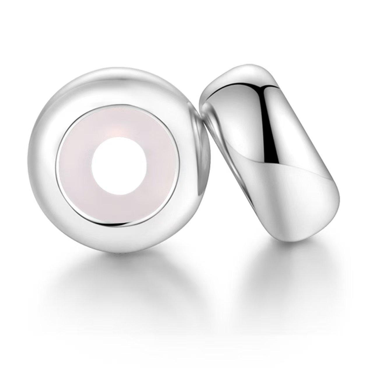 

2Pcs Silicone Stopper Beads 925 Silver Charm for DIY Bracelet Making Fine Jewelry Finding Accessories Gift