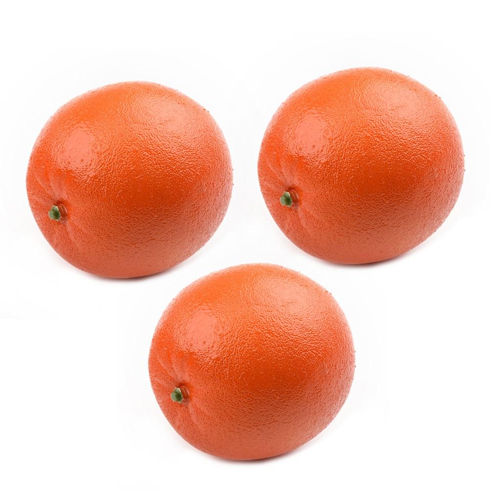 3pcs Artificial Oranges Realistic Decorative FRUIT For Display Decor Kitchen New
