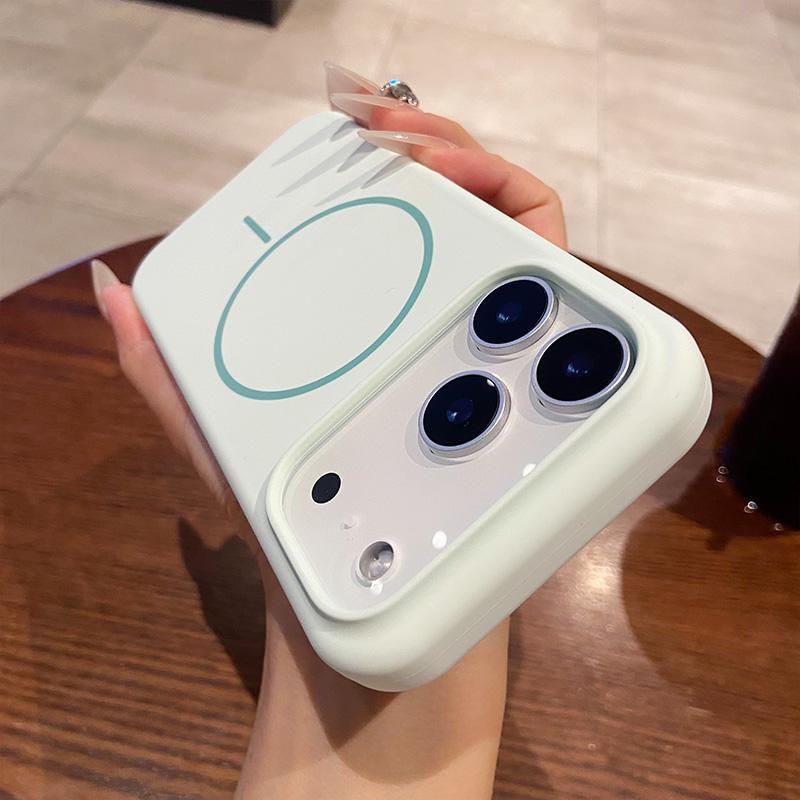 For IPhone 16 17 Air 12 13 14 15 Pro Max 16 Plus Shockproof Cover Luxury Liquid Silicone Magnetic Wireless Charge Phone Case