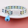 Yousheng Pet Necklace Colorful Grids Pattern Anti-suffocation Fine Workmanship Breakaway Pet Cats Collars with Bell for Valentines Day