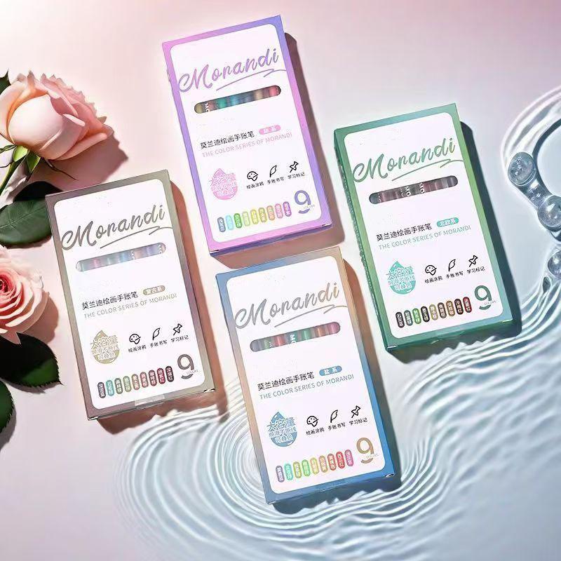 4 Boxes of 9 needle Pen stackable color tracing pen comic marker set art painting brush fine line pen sketch stationery CN