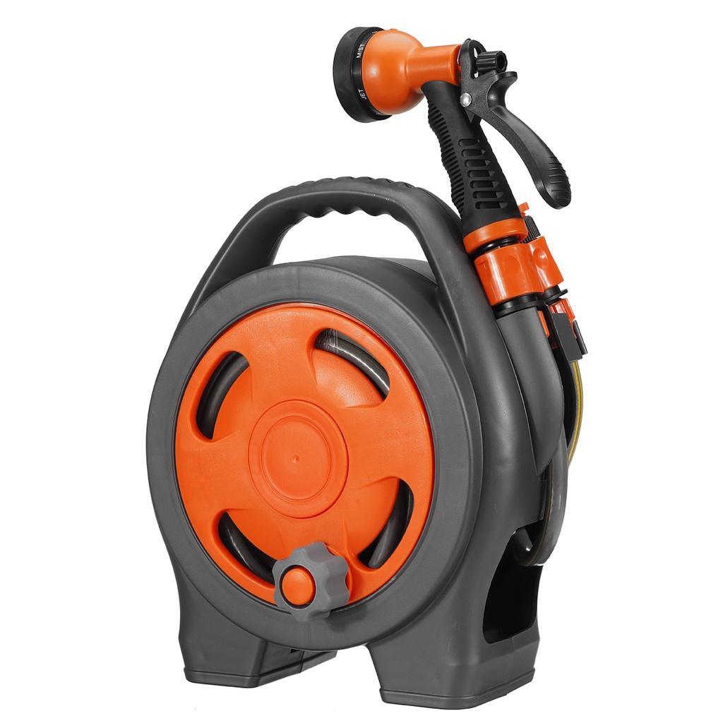 Random color Portable Water Hose Reel Retractable With Water Spray Guns Water Spray Agricultural Garden/Home Storage Suit Cart Car Wash Hose