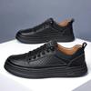 British Men's Trendy Shoes Thick Soled Cowhide Leather Increased Height British Shoes High-end Business Men's Casual Shoes