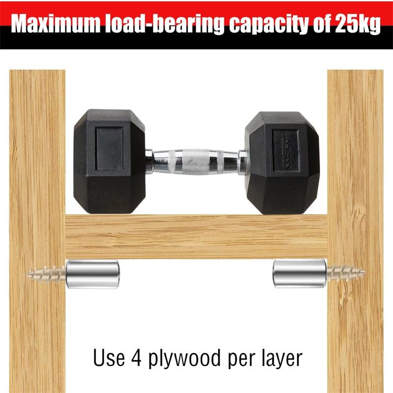 Self Tapping Screw Cabinet Shelf Bracket Laminate Support with Rubber Sleeve Non-Slip Layer Glass Plate Holder Fixed Screw